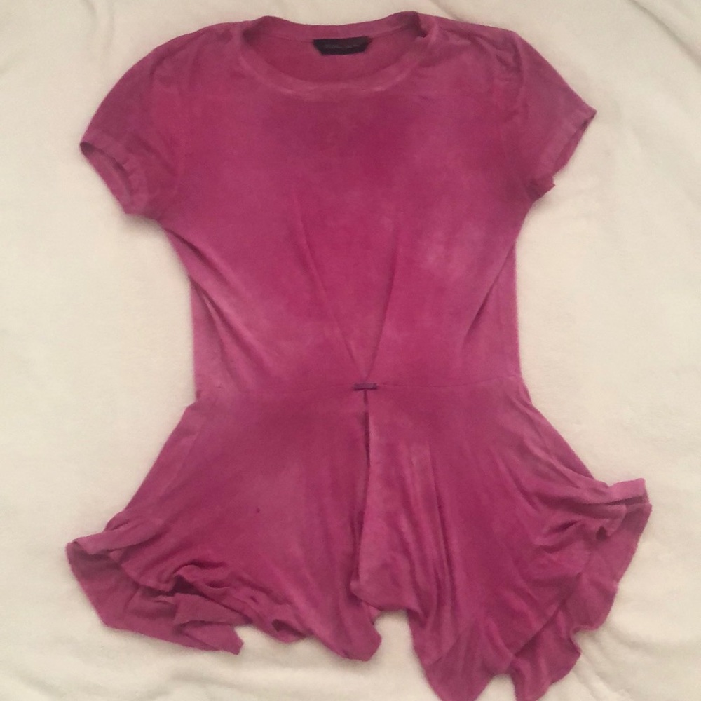 IVANKA TRUMP Women's KnitShort Sleeve Peplum Shirt